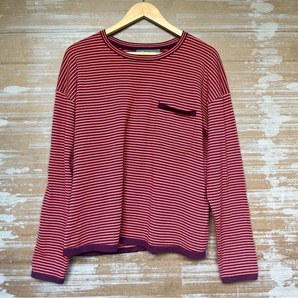Title Nine Synergy Striped Sweater Outdoor Stretch Hiking Womens L